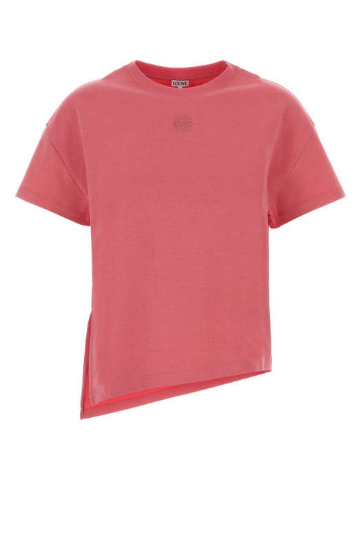 Pink cotton blend t-shirt Fuchsia LOEWE (S540Y22X59)