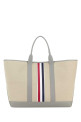 Sand canvas medium shopping bag Gray THOM BROWNE (UAG261AF0492)