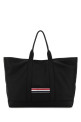 Black leather shopping bag THOM BROWNE (UAG265AL0105)