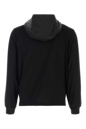 Black stretch cotton sweatshirt Black PRADA (UJL79ASWMO152Z)