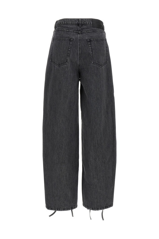 'Denim Laced Leg' jeans Gray