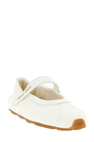 'Plume' ballet flats White