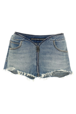 'Zip V-Waist' shorts BLUE