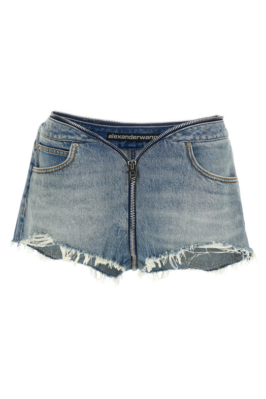 'Zip V-Waist' shorts BLUE
