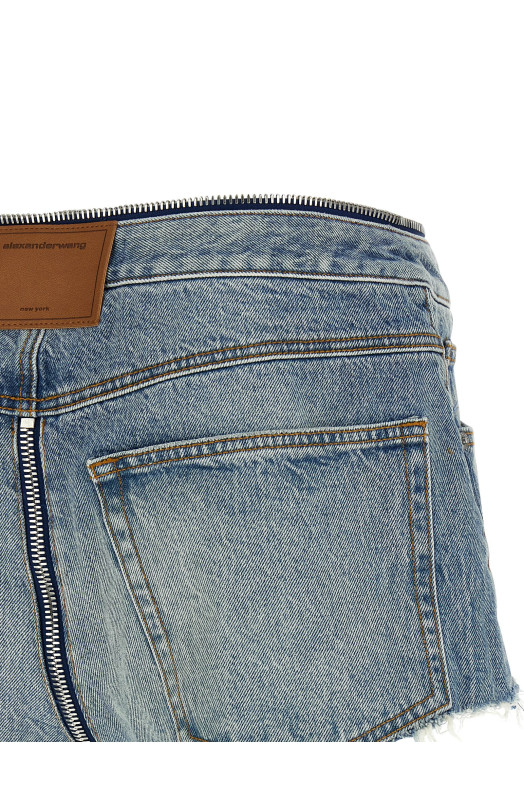 'Zip V-Waist' shorts BLUE