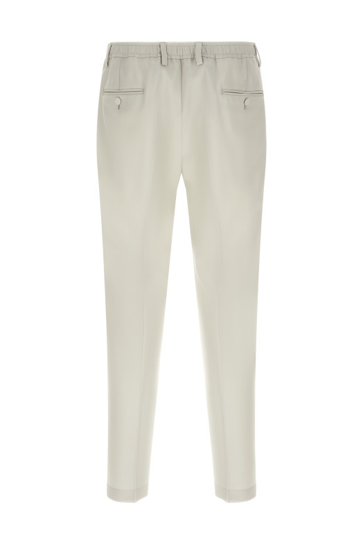 Poplin wool pants Beige