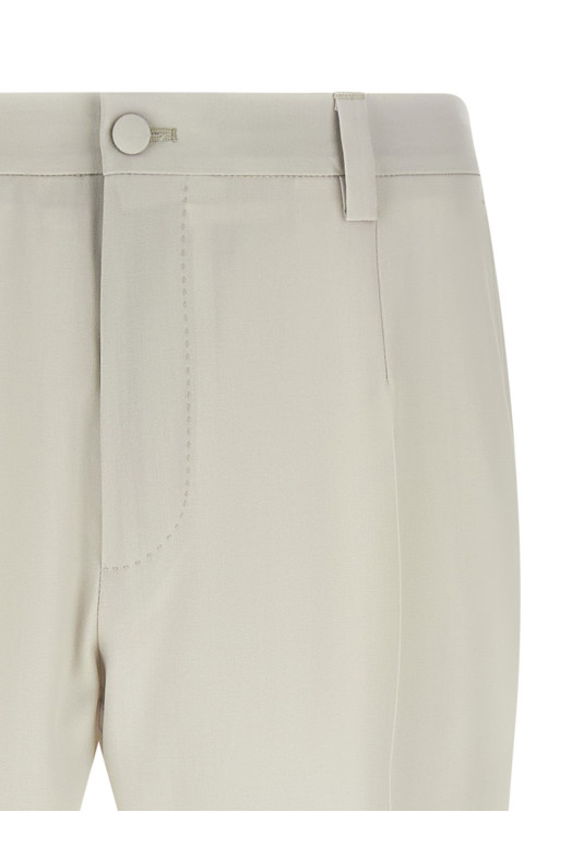 Poplin wool pants Beige
