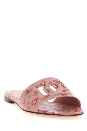 Leather slides Pink