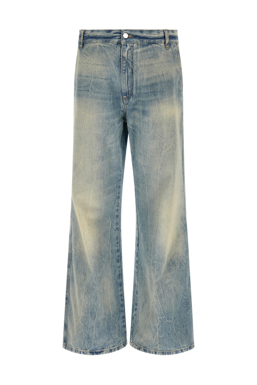 'Checkered Repair Bootcut' jeans Blue