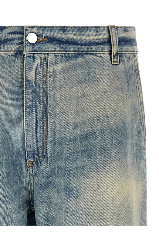 'Checkered Repair Bootcut' jeans Blue