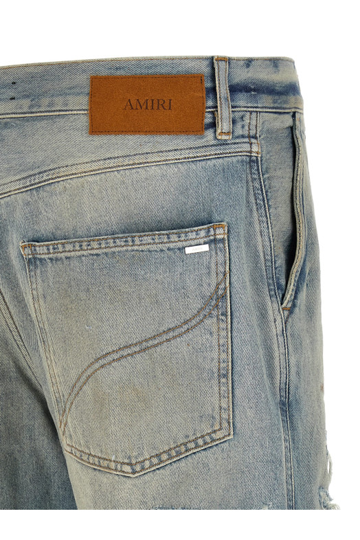 'Checkered Repair Bootcut' jeans Blue