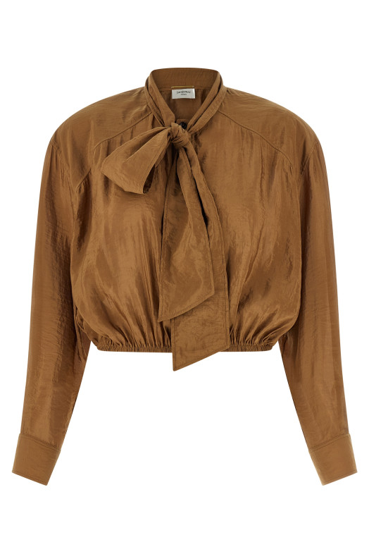 Lavallière blouse Brown