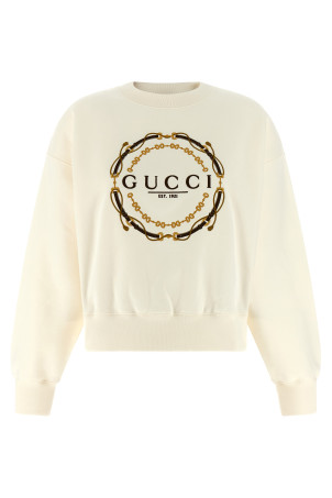 Embroidery sweatshirt White