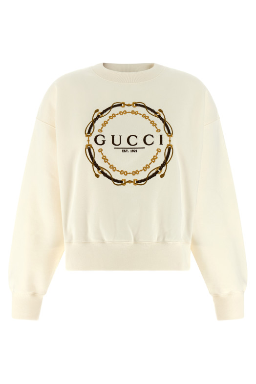 Embroidery sweatshirt White