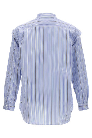 Unfinished striped shirt BLUE