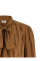 Lavallière neck blouse Brown