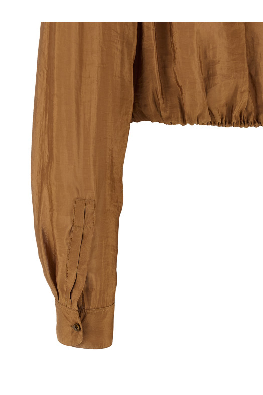 Lavallière neck blouse Brown