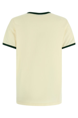 Flocked logo T-shirt Beige