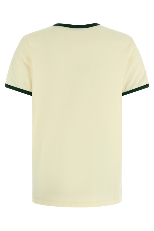 Flocked logo T-shirt Beige