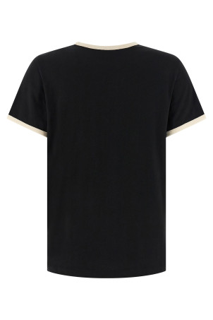 Flocked logo T-shirt Black