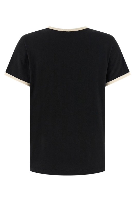 Flocked logo T-shirt Black
