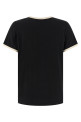 Flocked logo T-shirt Black
