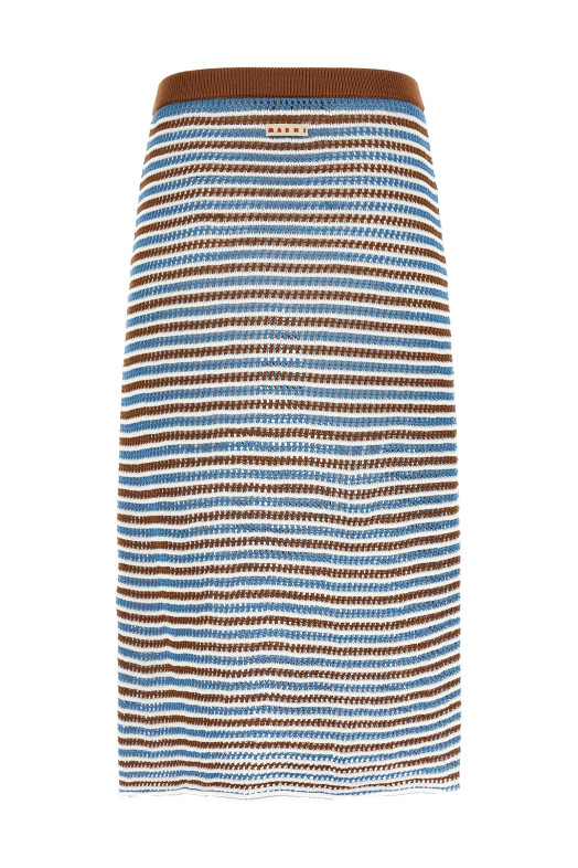 Striped crochet skirt Multicolor