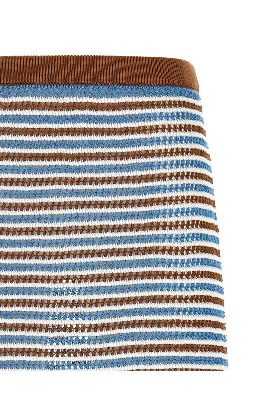 Striped crochet skirt Multicolor