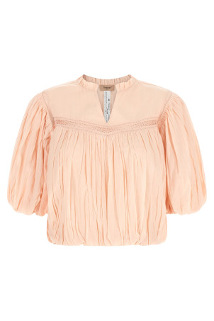 Curled blouse Pink