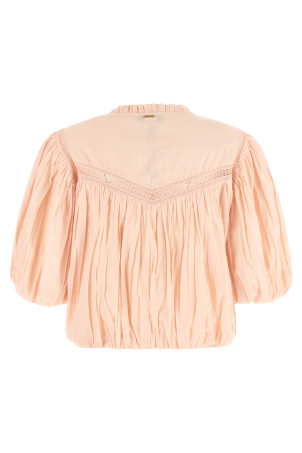 Curled blouse Pink