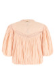 Curled blouse Pink