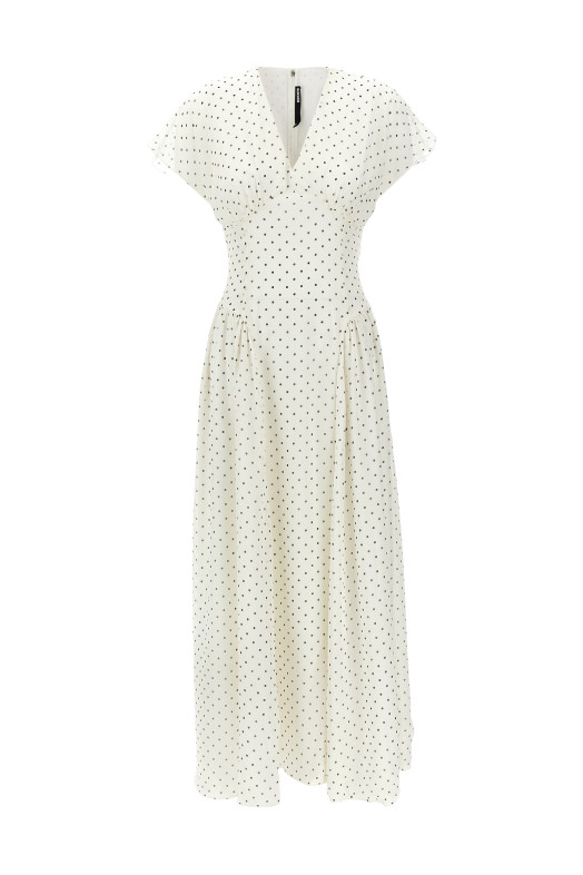 Polka dot maxi dress Black-grey