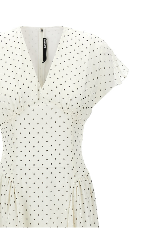 Polka dot maxi dress Black-grey