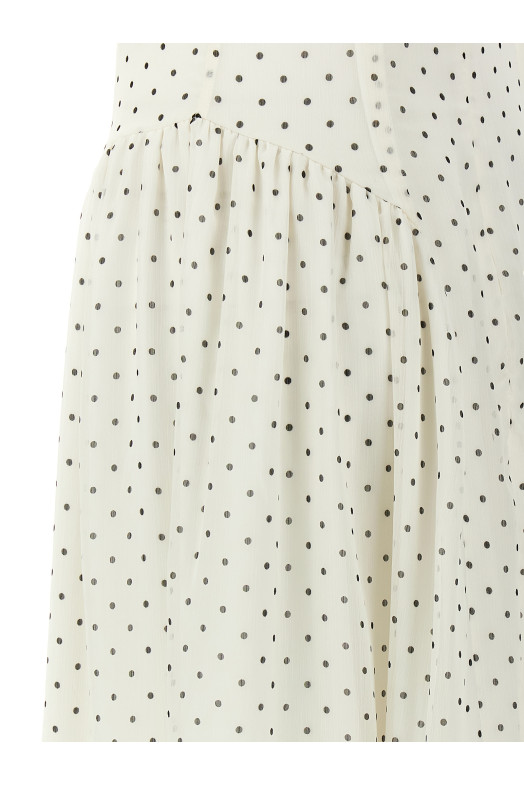 Polka dot maxi dress Black-grey