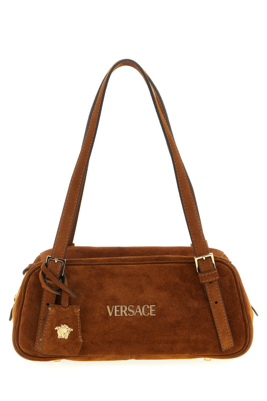 'Versace Tag' Shoulder Bag Brown
