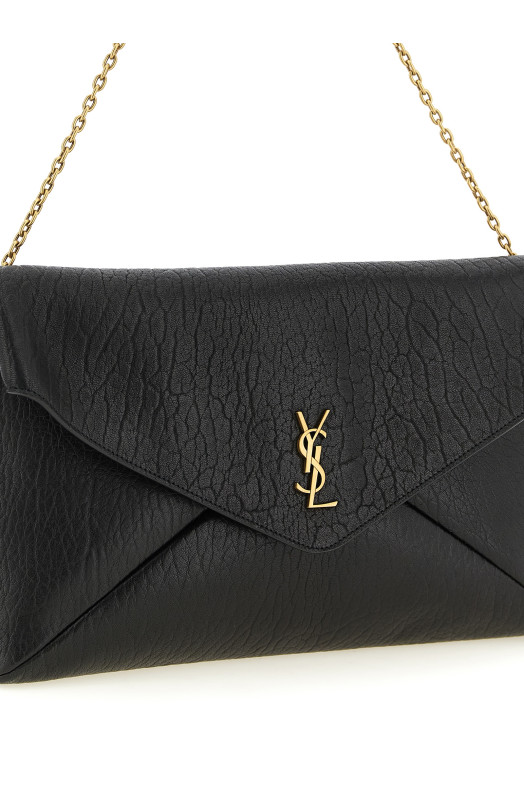 'Envelope' large clutch bag Black