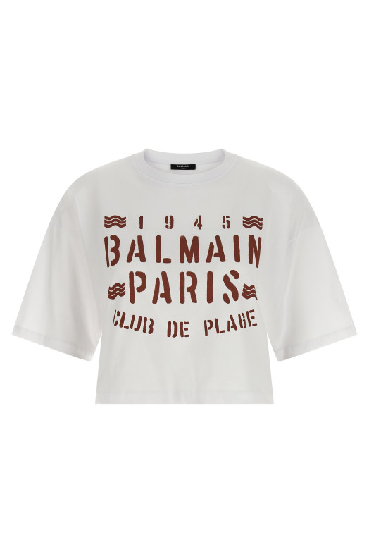 'Plage' print T-shirt White