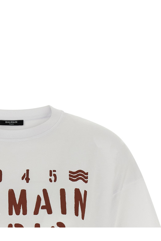 'Plage' print T-shirt White