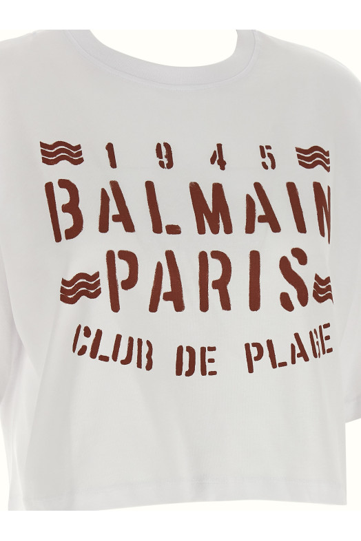 'Plage' print T-shirt White