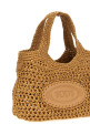 Small raffia shopping bag Beige