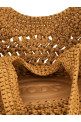 Small raffia shopping bag Beige