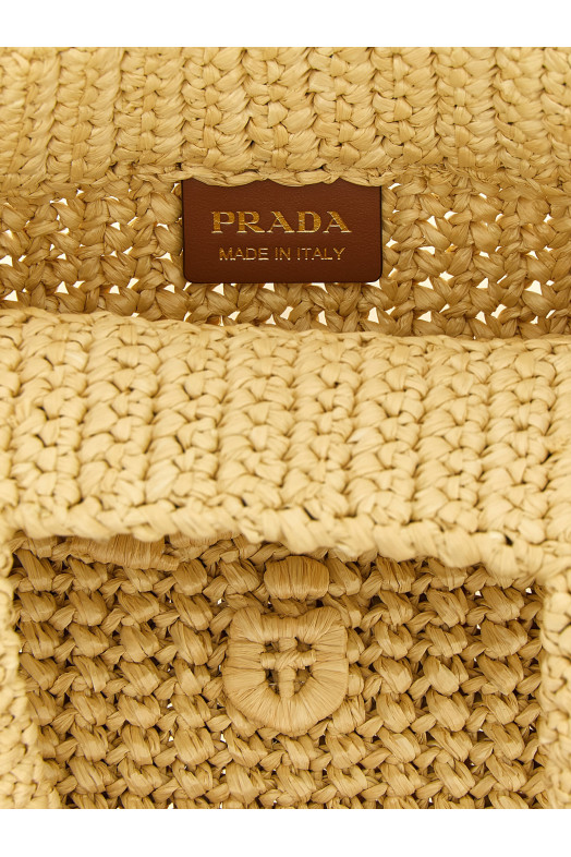 Сумочка з рафії, бежева PRADA 1BG422VOUL2C2TF05IA
