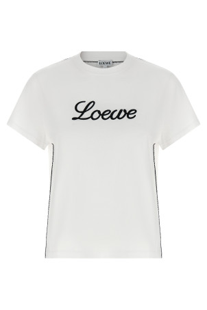 Logo embroidery t-shirt White