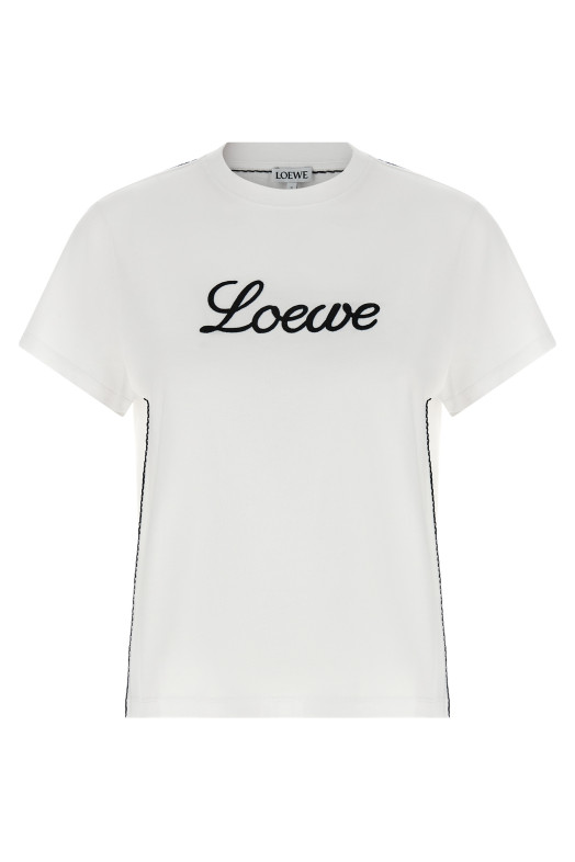 Logo embroidery t-shirt White