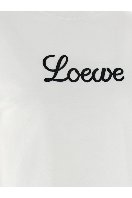 Logo embroidery t-shirt White