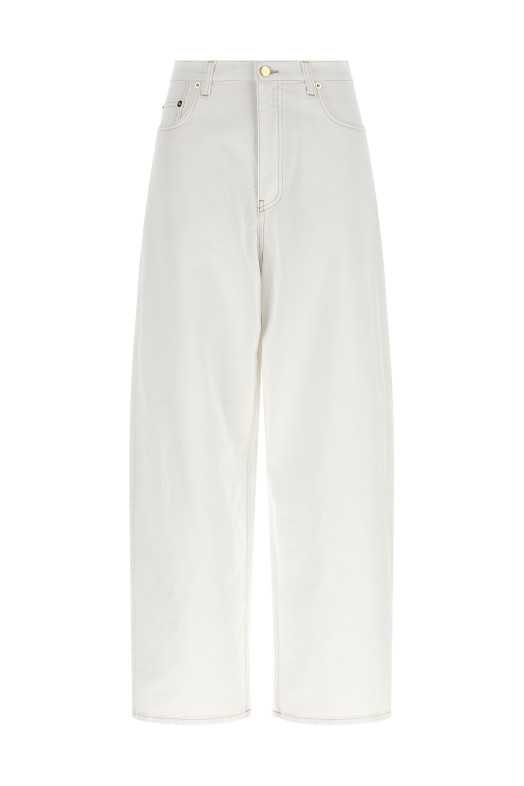 High waist jeans White
