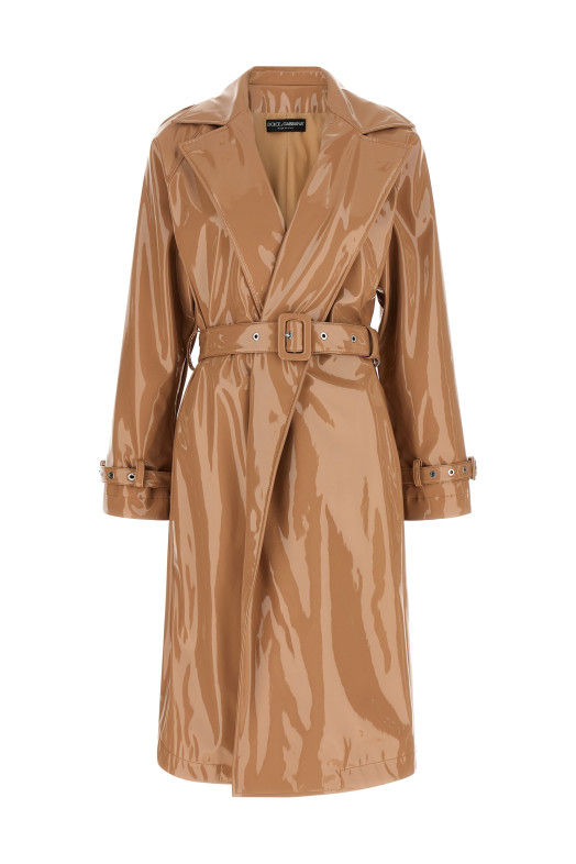 Vinyl trench coat Pink