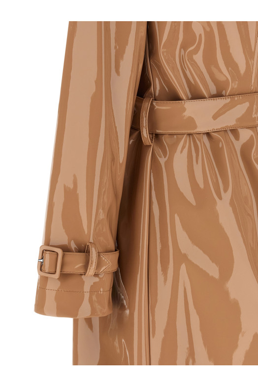 Vinyl trench coat Pink