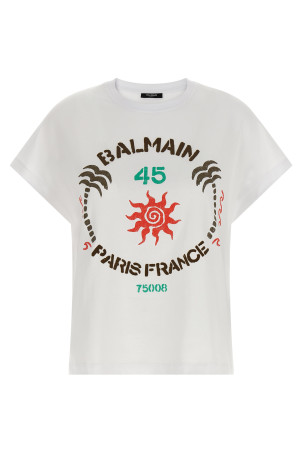 'Club 45' print T-shirt White