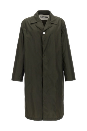 Single-breasted trench coat Green